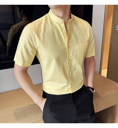 Camisa Hombre Lino Algodón Transpirable Ligera - Image 39