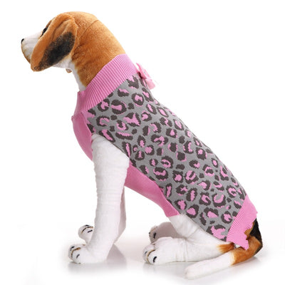 Suéter para Mascota Estampado Leopardo Rosa con Lazo - Image 16