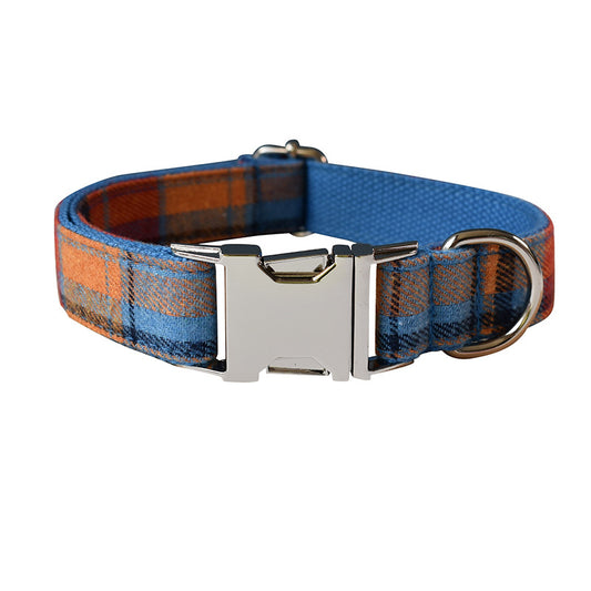 Collar para Perro de Terciopelo Azul con Hebilla de Aleación - Image 2
