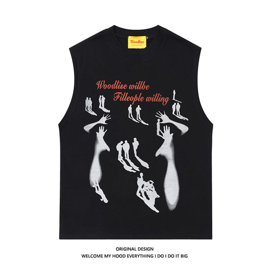 Camiseta Sin Mangas Estampada para Hombre