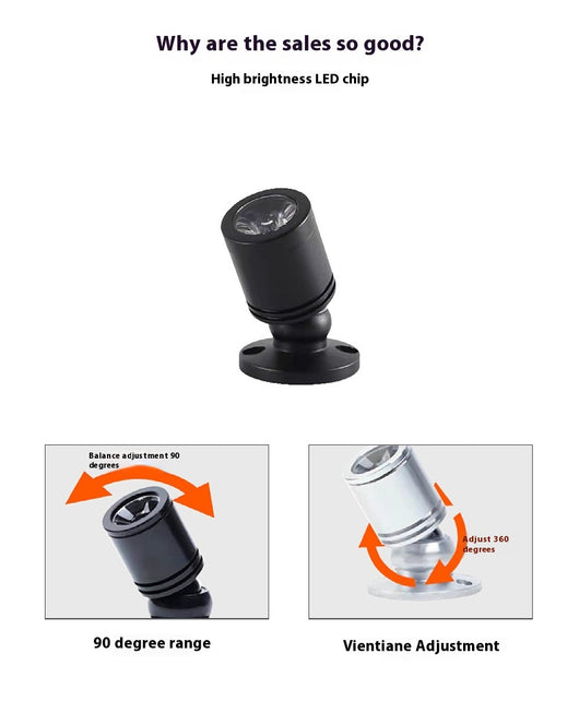 Mini Foco LED de Superficie para Joyería - Image 11