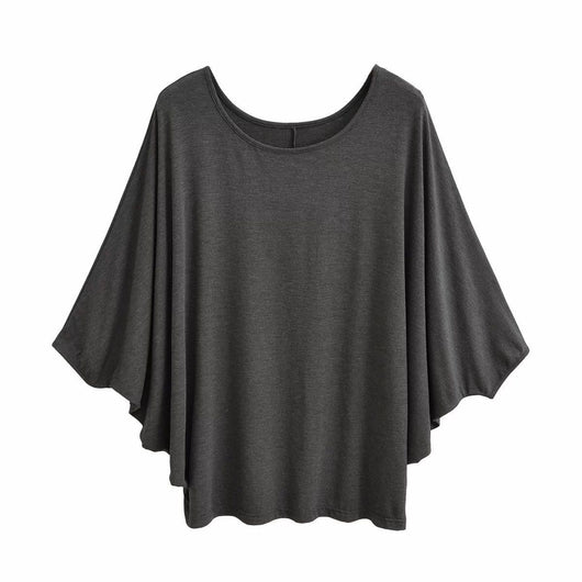 Blusa Suelta de Seda Premium con Mangas Murciélago - Diseño Versátil para Mujer - Image 4