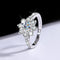 Anillo de Plata 925 con Moissanita Floral para Mujer