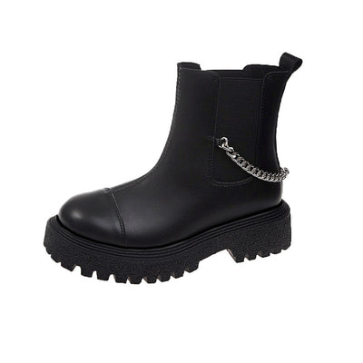 Botas Casuales Cortas para Mujer con Cadena y Suela Gruesa - Image 5