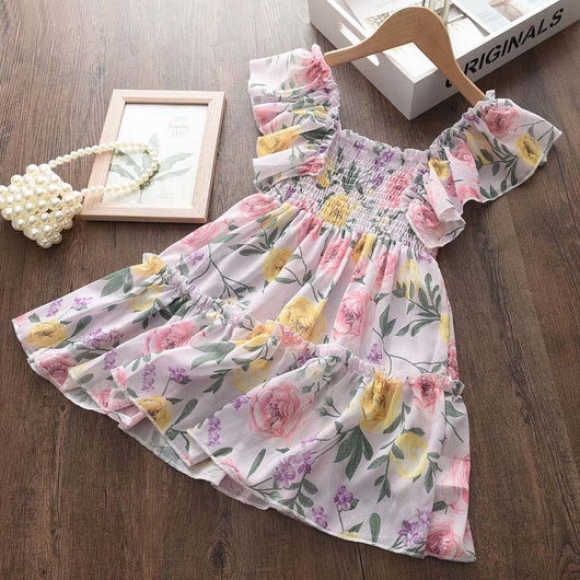 Vestido Niña Manga Volante Estampado Floral Verano - Image 27