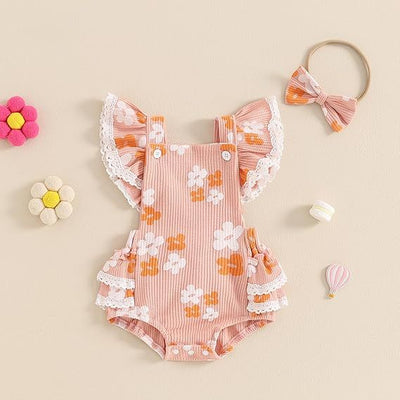Enterizo para Bebé con Rayas y Flores - Colección Primavera - Image 5