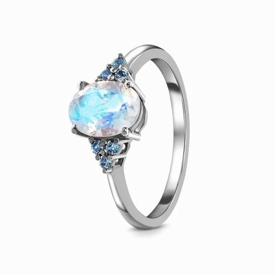 Anillo de Plata Esterlina con Piedra de Luna y Microcircones - Image 8
