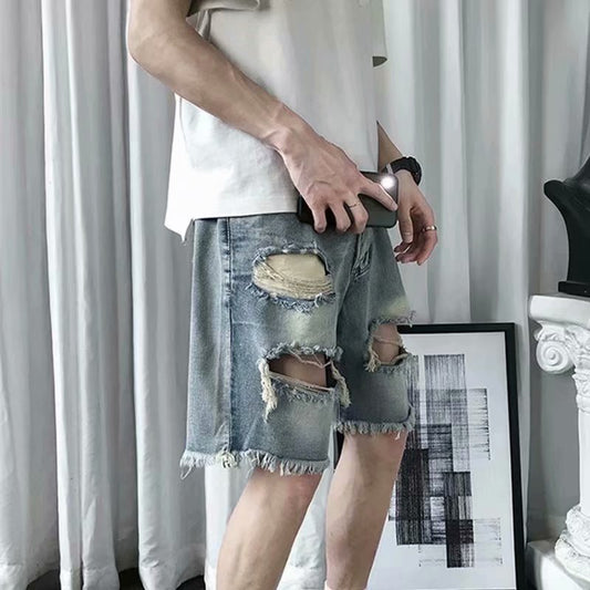 Shorts Vaqueros Rotos Ultraligeros para Hombre - Estilo Verano - Image 2