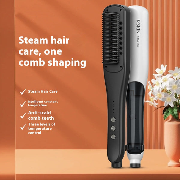Peine Alisador de Vapor Golden Rice - Hidratación Profunda y Anti-Frizz