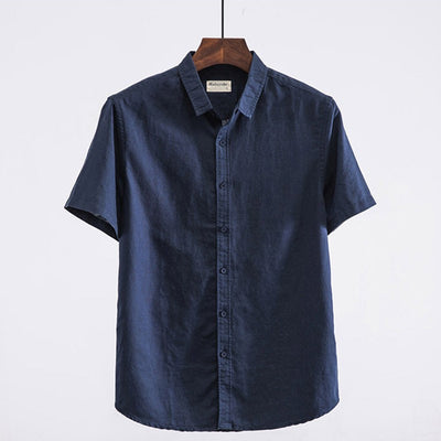 Camisa Casual de Lino con Cuello Cuadrado - Manga Corta Verano - Image 7