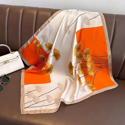 Pañuelo de Seda Protección Solar - Cuello Versátil y Sujetador de Cabello - Image 62