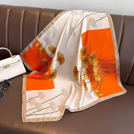 Pañuelo de Seda Protección Solar - Cuello Versátil y Sujetador de Cabello - Image 62