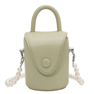 Bolsa Mensajera con Cadena de Perlas Beige - Image 7