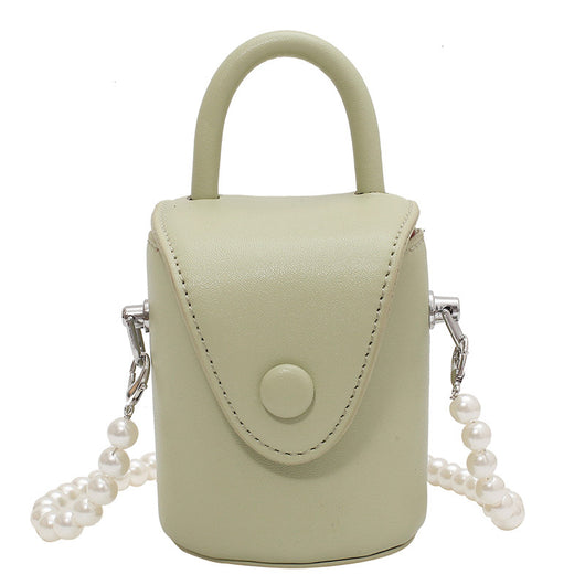 Bolsa Mensajera con Cadena de Perlas Beige - Image 7