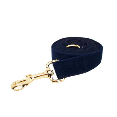 Collar y Correa para Perro en Pana Azul Marino - Cuerda de Sujeción para Exterior - Image 5