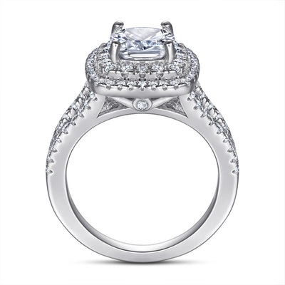 Anillo de Diamante Simulado con Circón Incrustado para Compromisos - Image 2