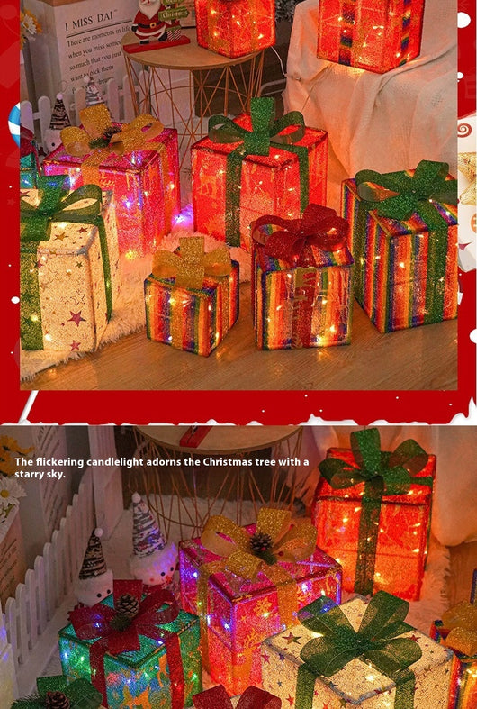 Set de 3 Cajas de Regalo Navideñas con Luces LED Decorativas - Image 24