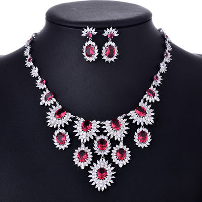 Conjunto de Joyería Nupcial con Zirconias de Colores - Image 8