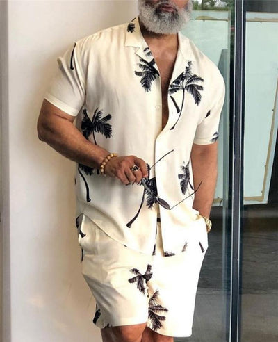 Conjunto de Camisa Suelta Estilo Casual Hawaiano para Hombre - Image 4