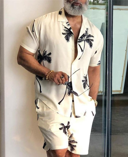 Conjunto de Camisa Suelta Estilo Casual Hawaiano para Hombre - Image 4
