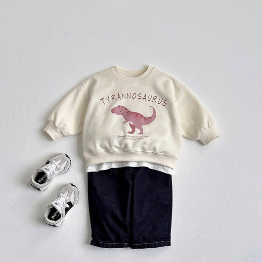 Sudadera Infantil con Dinosaurio de Dibujos Animados Coreano - Image 12