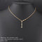 Cross Bead Necklace Clavicle Chain Dorado 2gold