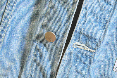 Chaqueta Denim Suelta con Capucha para Hombre - Image 14