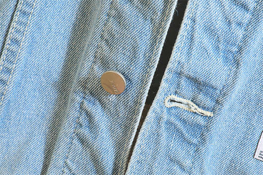 Chaqueta Denim Suelta con Capucha para Hombre - Image 14