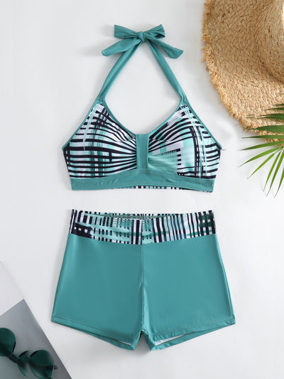Bikini Reductor Estampado con Halter Ajustable para Mujer - Image 19