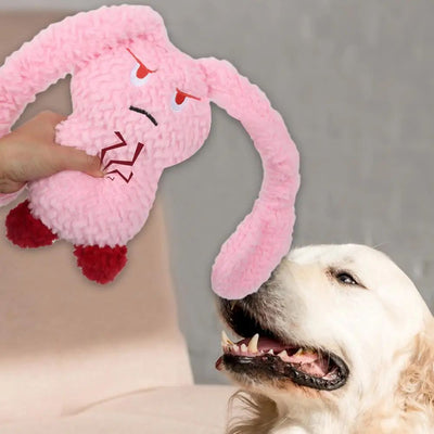 Juguete de Dentición para Perros Conejo Chirriante Peluche Masticable Portátil - Image 10