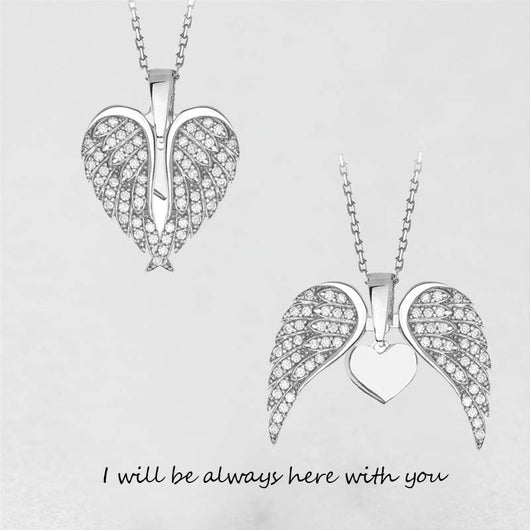 Collar Alas de Ángel con Corazón de Circonia para Mujer - Image 6