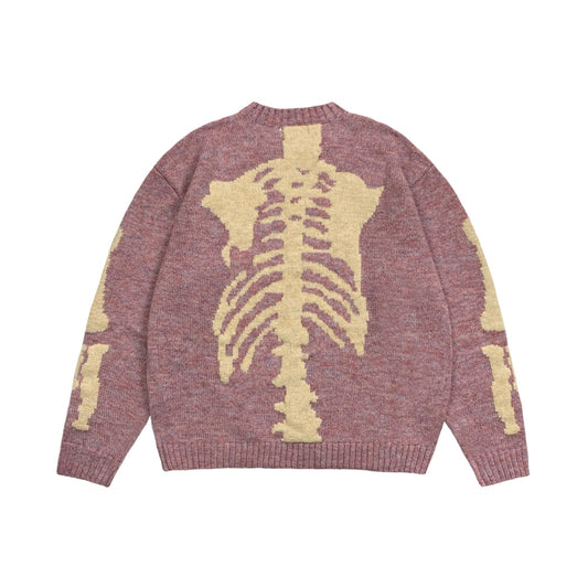 Suéter Tejido Holgado con Diseño de Calavera para Uso Casual - Image 2