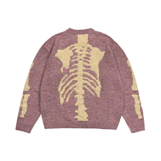 Suéter Tejido Holgado con Diseño de Calavera para Uso Casual - Image 2