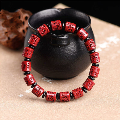 Pulsera de Seis Caracteres en Oro Púrpura con Arena de Mineral Natural - Image 5