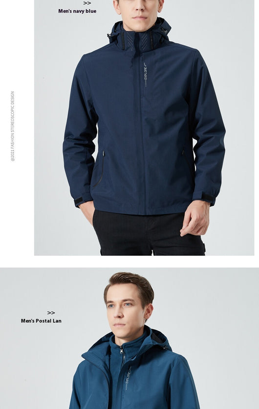 Chaqueta de Montaña 3 en 1 Desmontable Impermeable Unisex - Image 18
