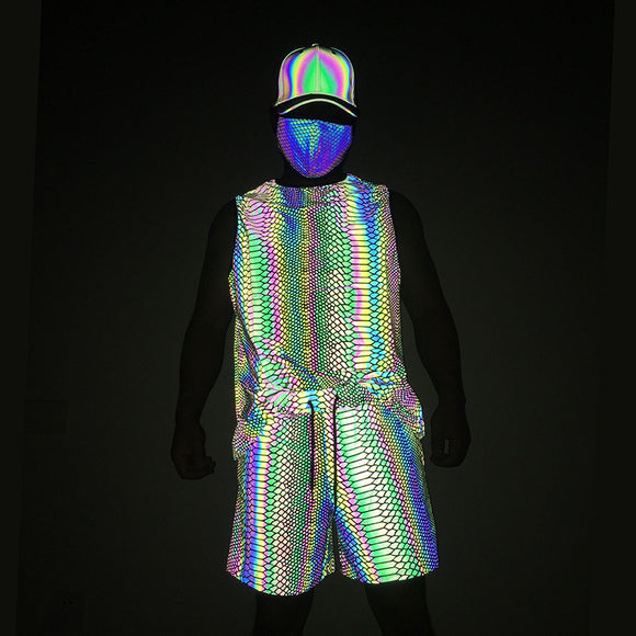 Conjunto Deportivo Reflectante: Tank Top y Shorts para Entrenar