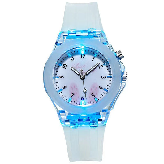 Reloj Infantil de Silicona con Luz y Patrón de Frutas - Image 13