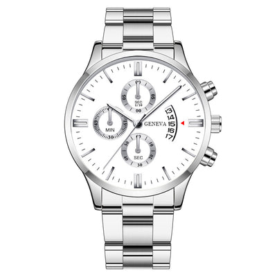 Reloj de Negocios para Hombre con Correa de Acero y Tres Esferas - Image 6