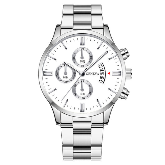 Reloj de Negocios para Hombre con Correa de Acero y Tres Esferas - Image 6