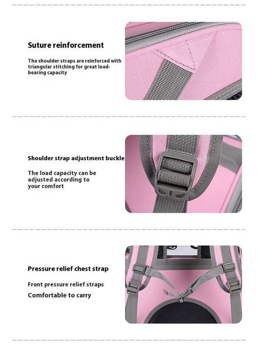 Mochila Transportadora Transparente para Mascotas - Diseño Respirable y Espacioso - Image 14
