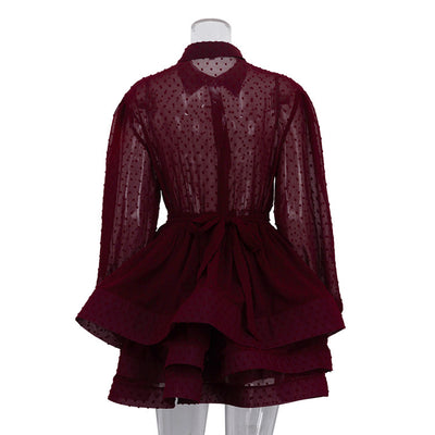 Vestido Camisero Elegante con Cinturón y Botones - Image 16