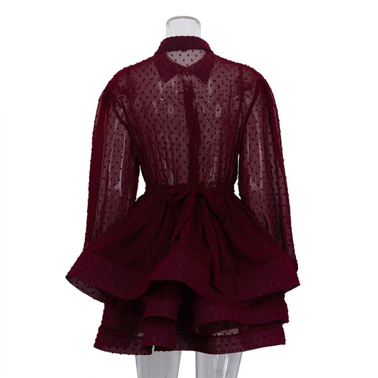 Vestido Camisero Elegante con Cinturón y Botones - Image 16