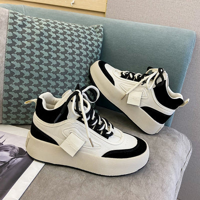 Zapatillas Deportivas Retro Blancas para Mujer con Suela Gruesa - Image 11