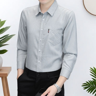 Camisa Slim Fit a Rayas Versátil para Joven - Image 3