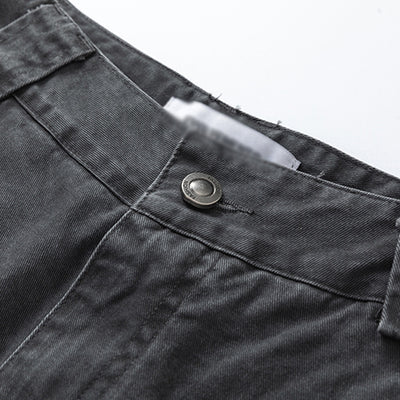 Pantalones Holgados Rectos de Cintura Alta con Pliegues y Detalles Gastados - Image 3