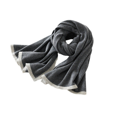 Bufanda Cashmere Tejida con Diseño Geométrico Bloques de Color - Estilo Occidental - Image 5