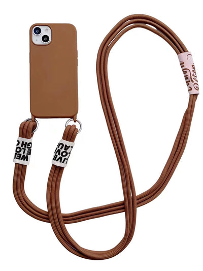 Funda Silicona para Celular con Correa Diagonal y Colgante - Image 9