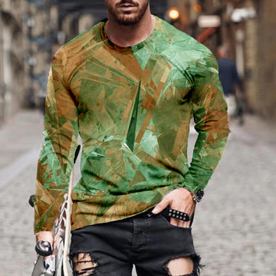 Camiseta de Manga Larga con Gradiente Humo Impresa en 3D - Image 8