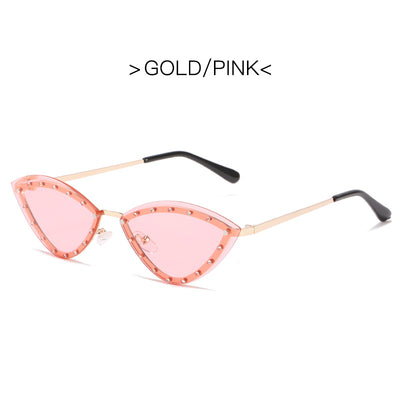 Gafas de Sol Cat Eye Triangulares sin Marco para Mujer - Image 9