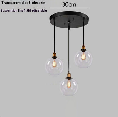 Lámpara Colgante Nórdica de Cristal Transparente para Restaurante - Image 27